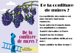 La confiture de mûres - théâtre - spectacle - château